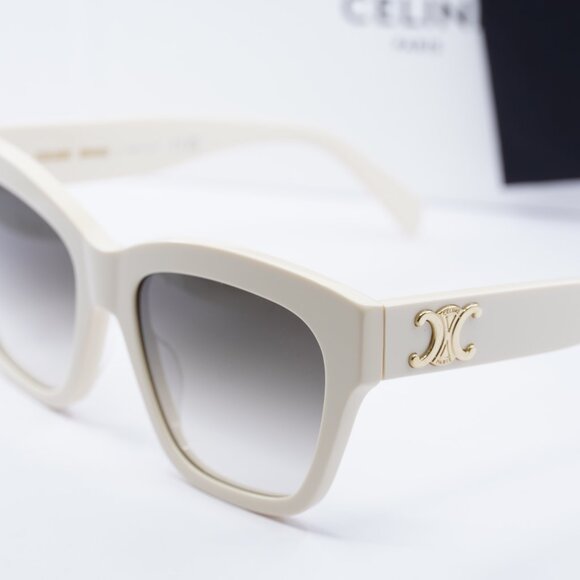 Celine CL40253I 25F Square Sunglasses - Ivory/Brown Gradient main image 8